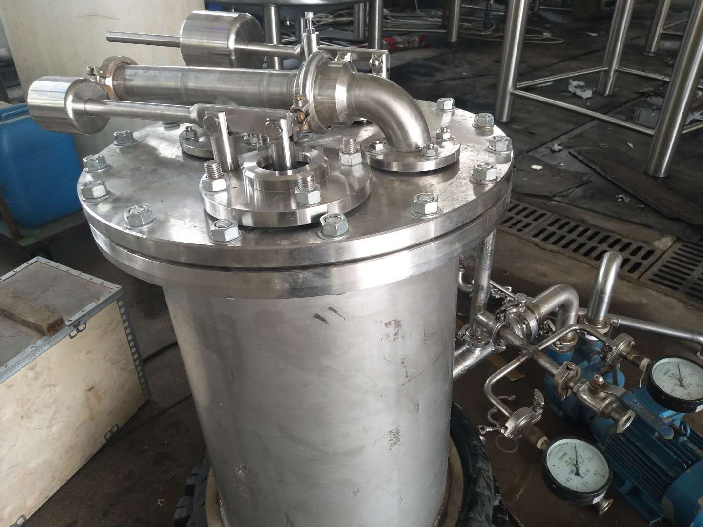 Australia large lid manhole on top fermentation tank of stainless steel304 from China factory supplier W1